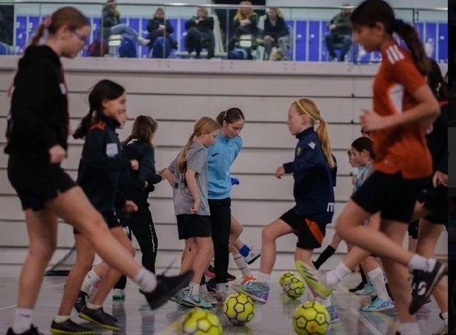 Player dribbling with skill